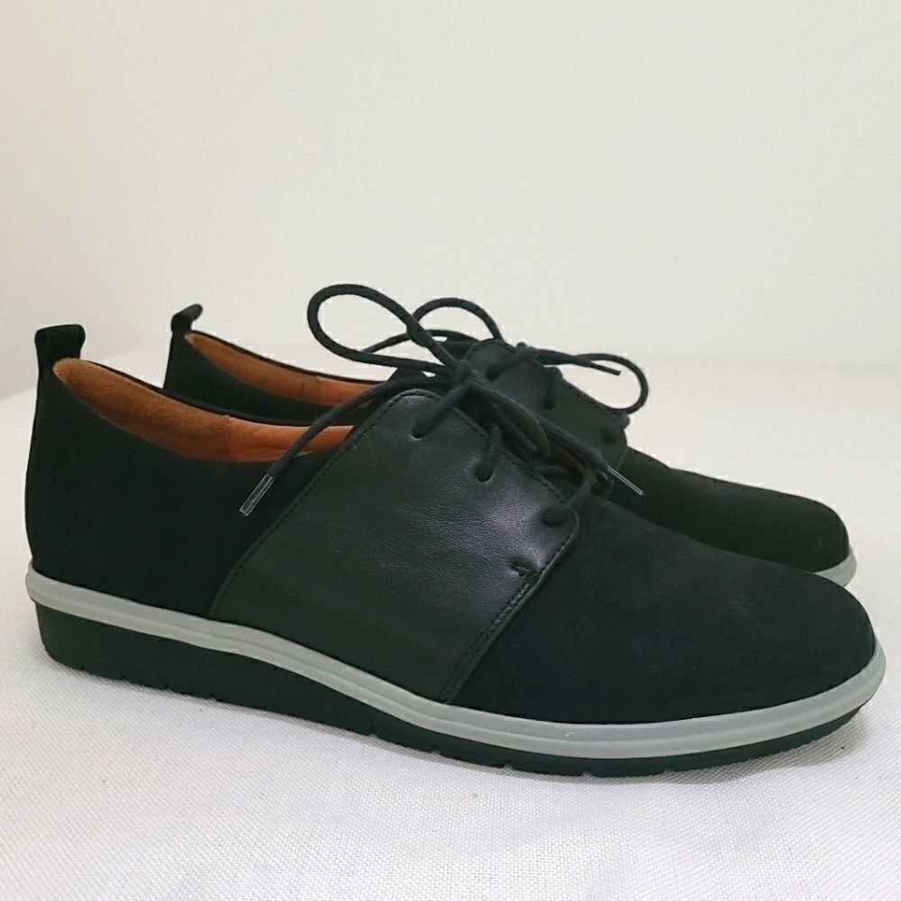 Ganter Orthopedic Black Leather Lace-Up Oxfords – 8.5 US / 6.5 UK